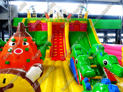 Коммерческий надувной батут "Сафари парк" 12*7*7 м