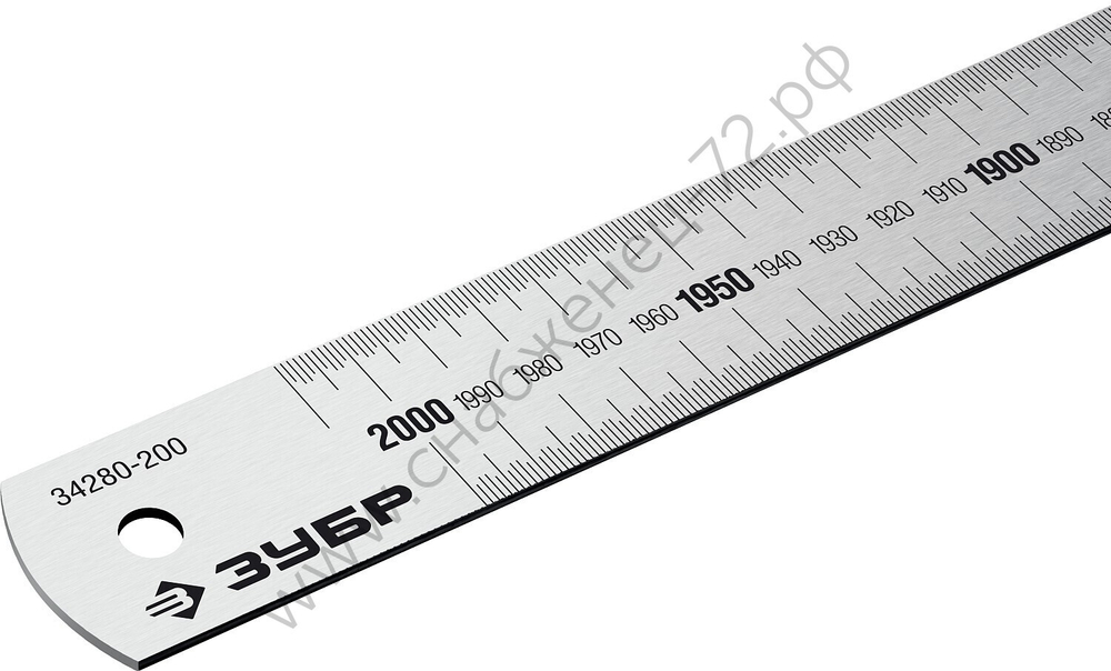 ЗУБР Про-200, длина 2,0 м, усиленная нержавеющая линейка, Профессионал (34280-200)