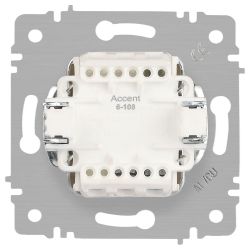 Переключатель Intro Accent 6-108-09 перекрёстный 10А-250В IP20 СУ AL/CU титан