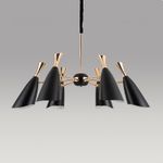 Люстра Duke 6 black/gold