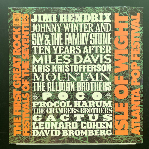Сборник The First Great Rock Festivals Of The Seventies - Isle Of Wight / Atlanta Pop Festival 3LP (Голландия 1971г.)