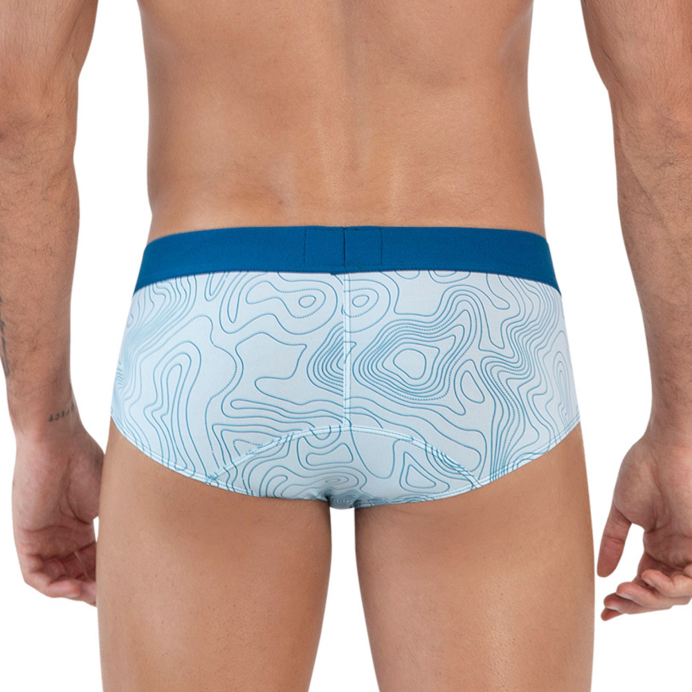 Голубые трусы-брифы с принтом Emphatiс Classic Brief (Размер: L) (Цвет: голубой)