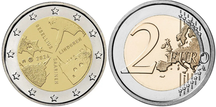 Финляндия 2 евро, 2024 Архитектурная фирма Геселлиус-Линдгрен-Сааринен