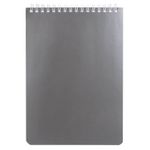 Блокнот А5 (146х205 мм) 60 л., гребень, перфорация на отрыв, лакированный, BRAUBERG, "Серебро", 111273