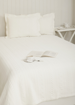 Элитное покрывало хлопковое Зефир экрю от Luxberry общий вид