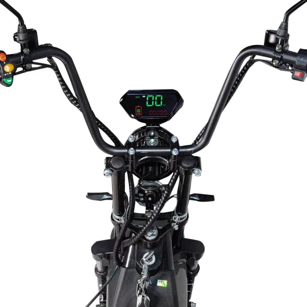 Электроскутер Minako Rex Citycoco 2000w двухколесный черный