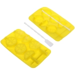 Форма для льда силиконовая «Дольки» 20*11,5см с палочками, цвета микс