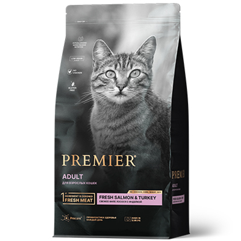Premier Корм для кошек с Лососем и Индейкой