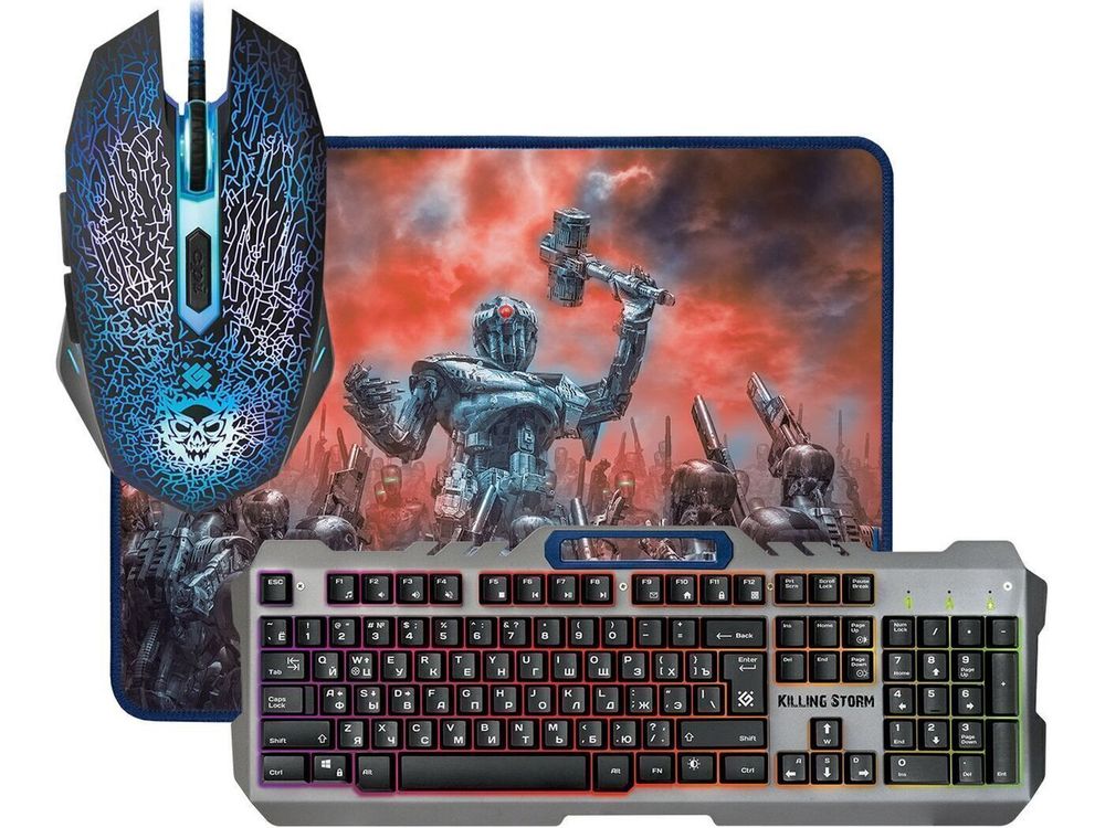 Defender Killing Storm MKP-013L RU, мышь+клавиатура+ковер 52013 Игровой набор