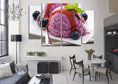 Модульная картина"Черничное мороженое"