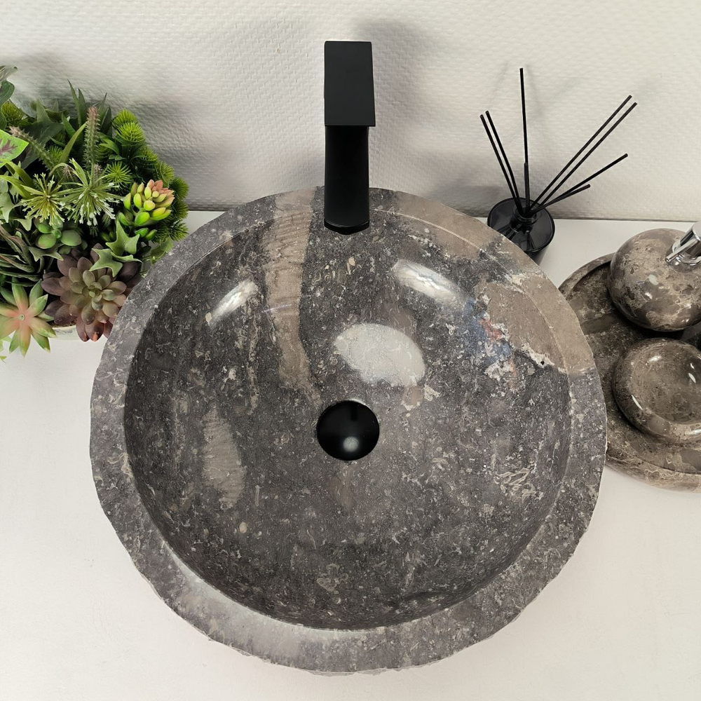 Раковина из мрамора Erozy Grey EM-64529 46*46*15 0186