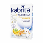 Каша Kabrita Пшеничная с бананом, яблоком и абрикосом (с 6 месяцев) 180 г