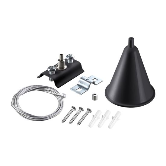 135152 PORT NT22 233 черный Подвесной комплект с 2-х метровым тросом для однофазного двухжильного шинопровода IP20