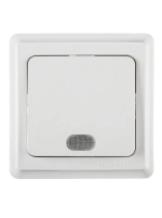 1-клавишный выключатель NE-AD с подсветкой, 10А, 250В, Aras, Белый, 93-110-01I