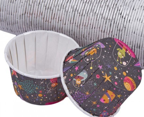 Капсулы с усиленным краем, 50*40 мм, Космос, ламинация, 10 шт/упак