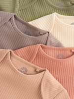 Боди с коротким рукавом для малышей Next K79-805, 5 шт., Хаки, Бежевый, Коричневый