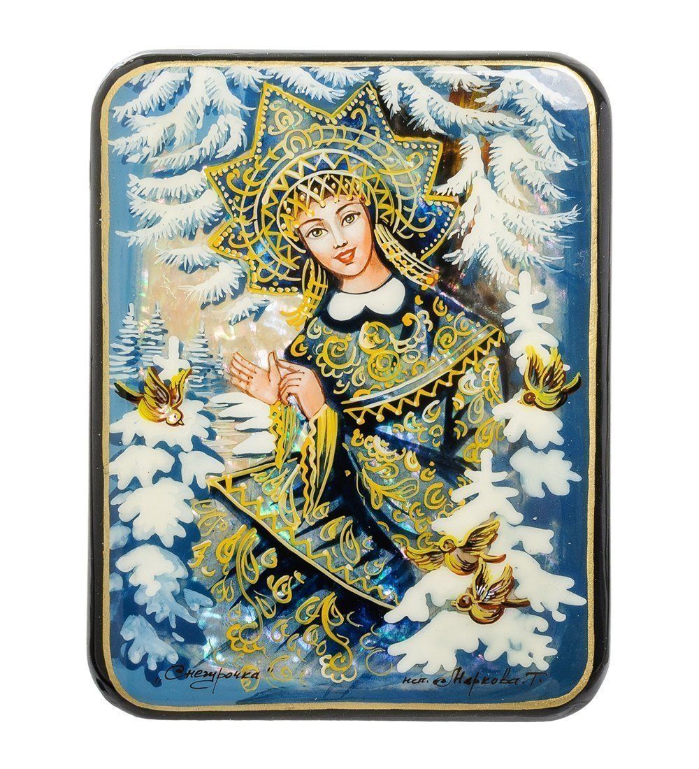 Народные промыслы ШК-55/ 72 Шкатулка «Снегурочка» авт. Маркова Т.