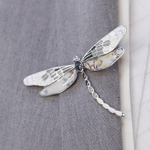 Брошь Shadore Стрекоза XZ0417.2 BW/S