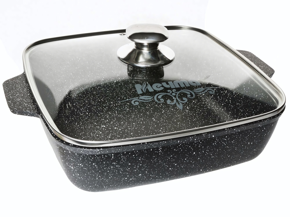 Жаровня 26*26см Гранит black