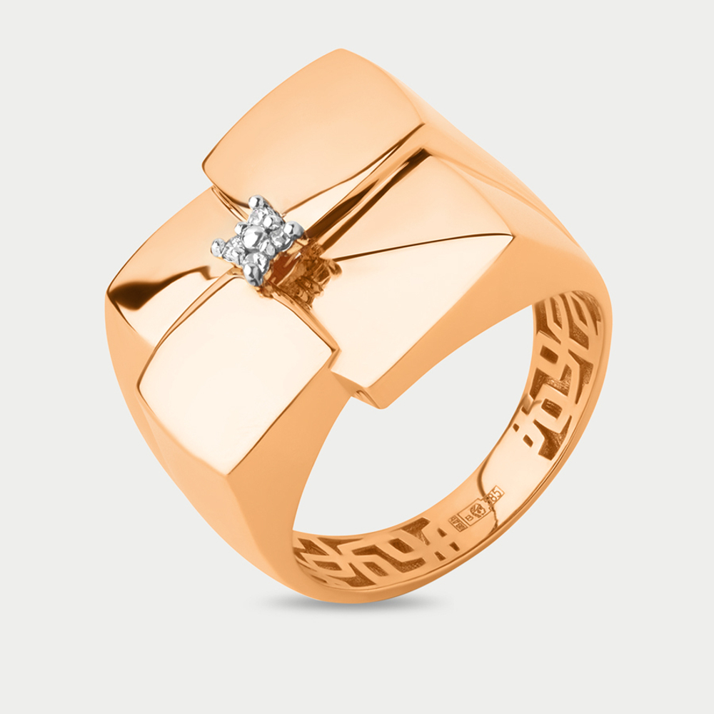 Кольцо для женщин из розового золота 585 пробы с фианитами (арт. 901951-1102)