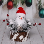 Пенёк «Снежинка лесная» 17*12 см