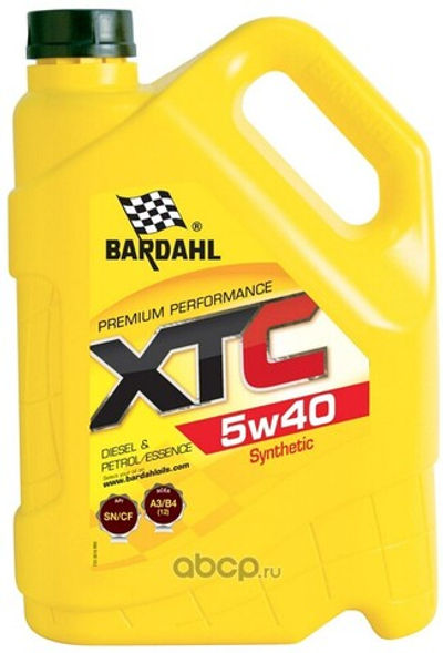 BARDAHL XTC 5W40 SN/CF A3/B4 Масло моторное синтетическое 5L