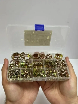 Набор пружинных самозажимных хомутов 115 штук 6мм-22мм