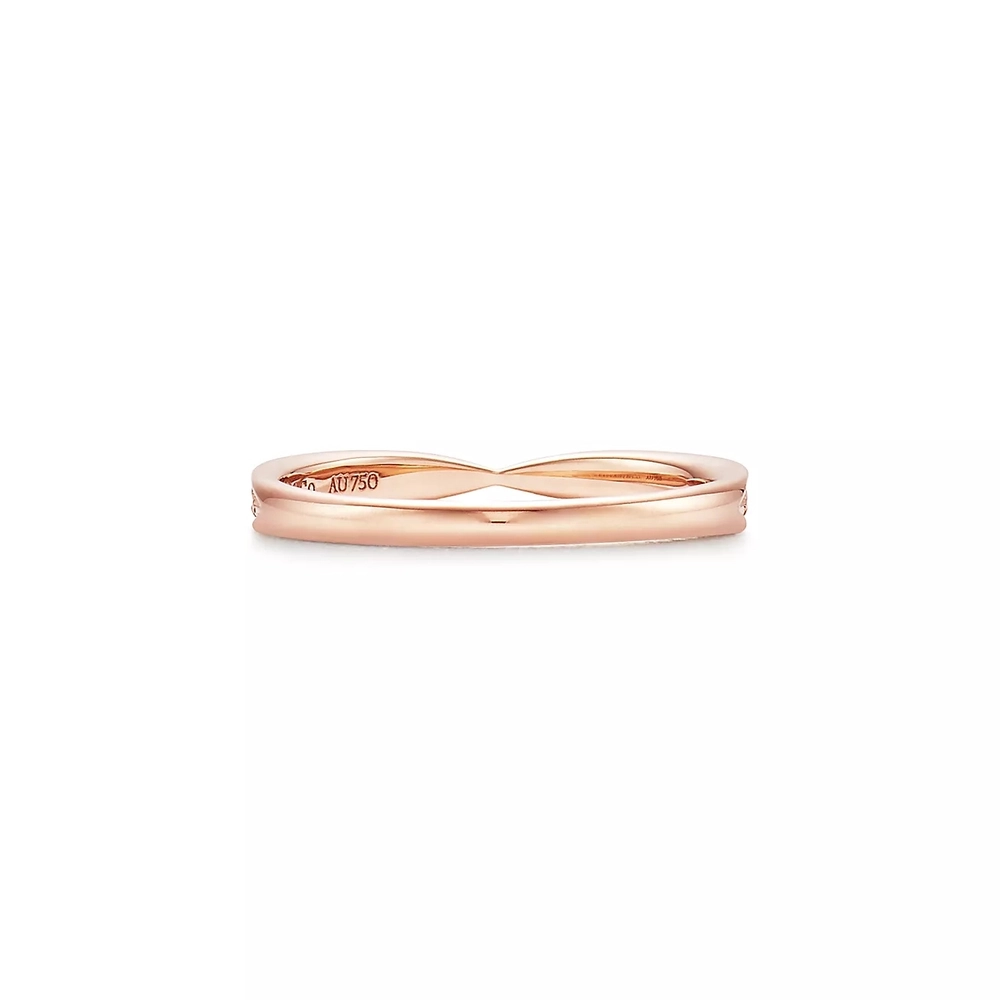 Кольцо из розового золота с бриллиантами, Tiffany 💎 Harmony. Единственное в наличии