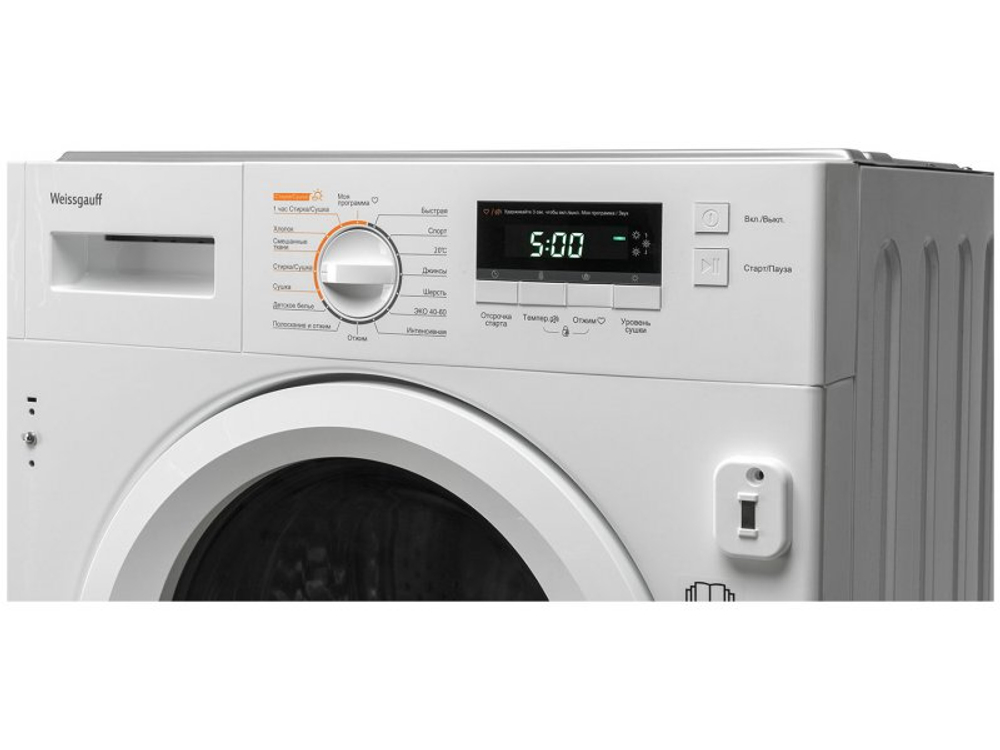Встраиваемая стиральная машина с сушкой Weissgauff WMDI 6148D