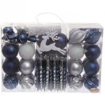 Набор украшений «Волшебный вальс» 6 см (83 предмета), серебро/сапфир/белый