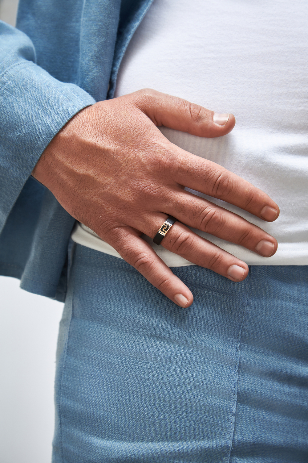 Кольцо из каучука позолота 585