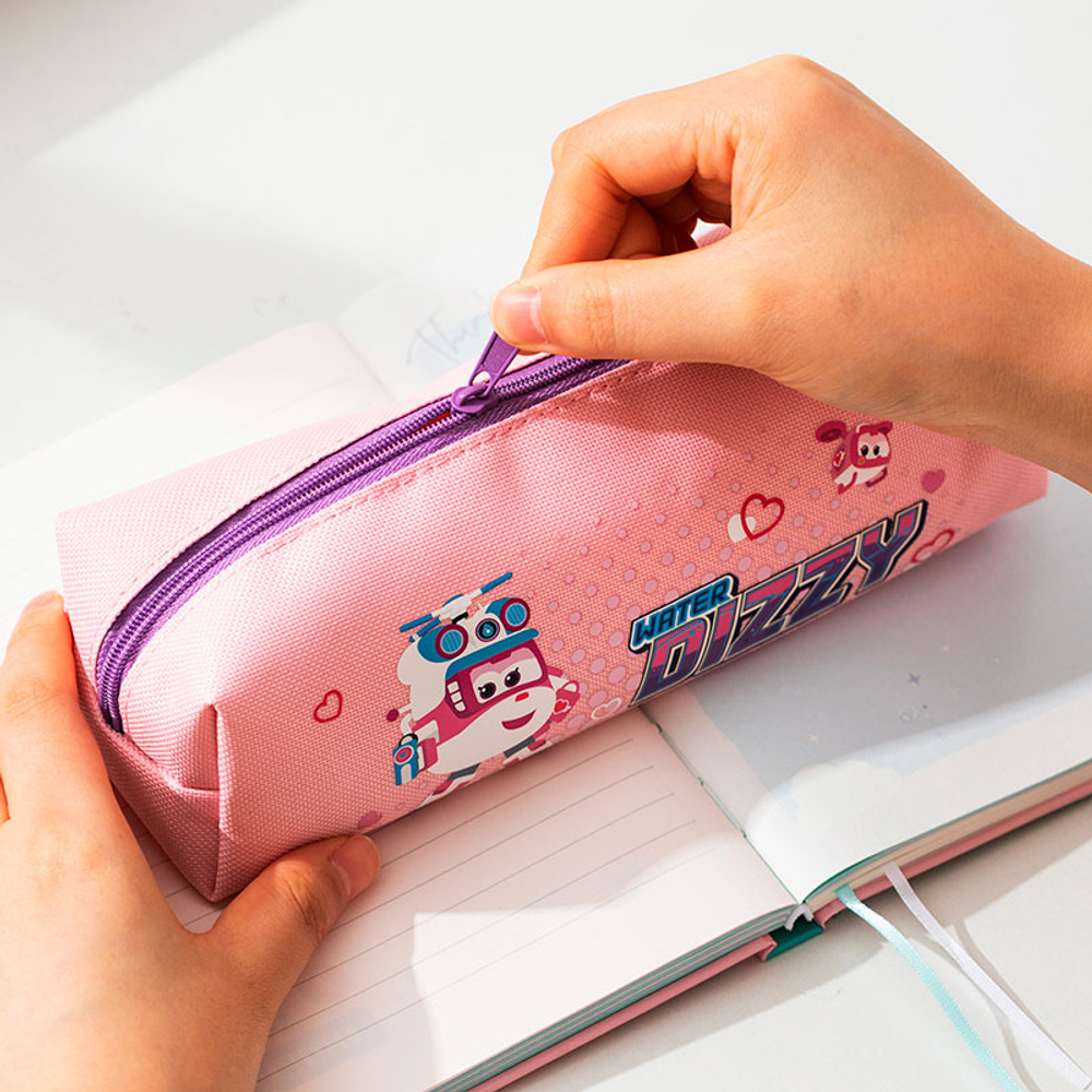 Пенал 1 отделение Deli "Super wings", 205х60х60 мм, на молнии, ассорти