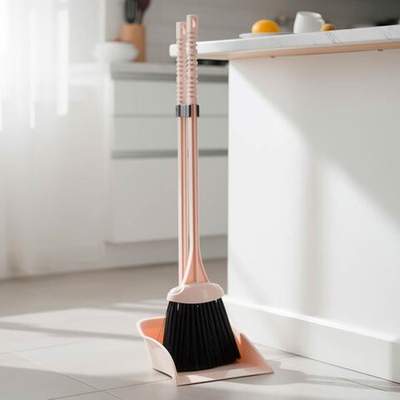 Щетка+совок "Комфорт" №1, бежевый