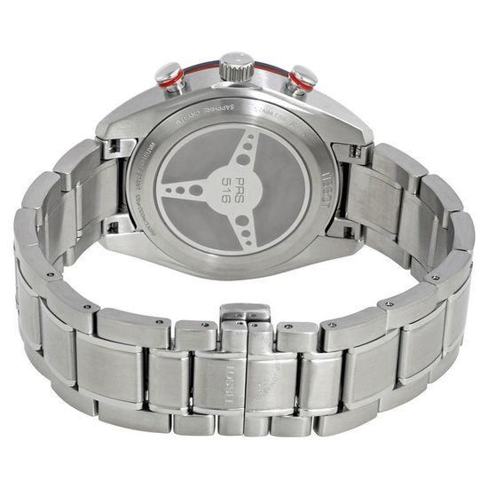 Мужские швейцарские часы с секундомером Tissot T100.417.11.051.01 вид сзади