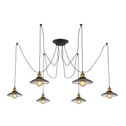 Citilux Эдисон CL451061 Люстра паук Венге Бронза