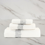 Набор полотенец Frette Basket Weave Embroidery Milk/Grey (5 шт.)