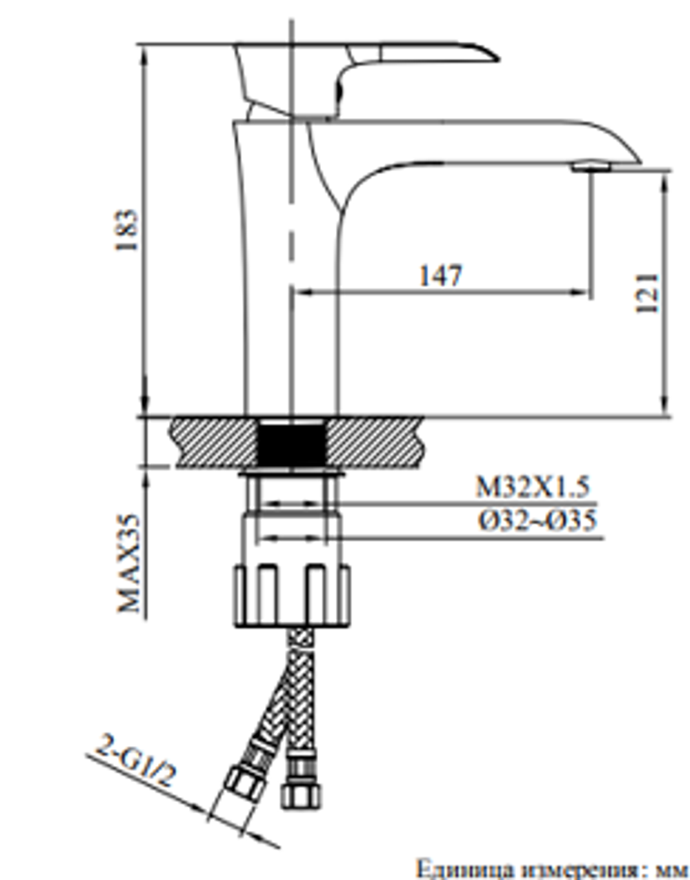 Смеситель для раковины AltroBagno Costanza 0133 Cr