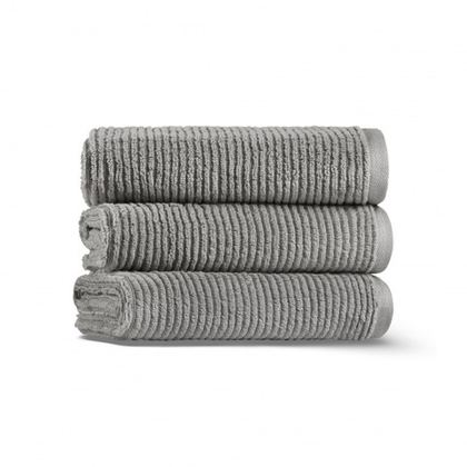 Полотенце 40x71 L'appartement Slim Ribbed carbon серый металлик