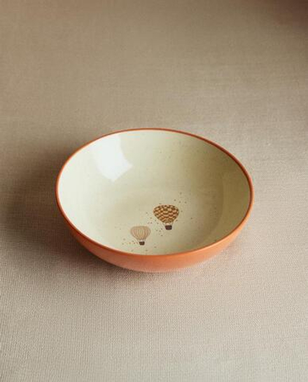 ZARA HOME ДЕТСКАЯ КЕРАМИЧЕСКАЯ МИСКА «ВОЗДУШНЫЕ ШАРЫ», РАЗНОЦВЕТНЫЙ