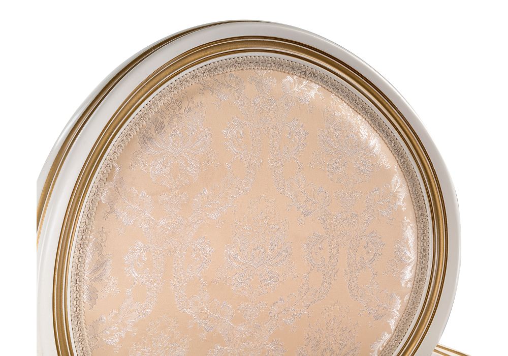 Кресло Данте молочный с золотой патиной