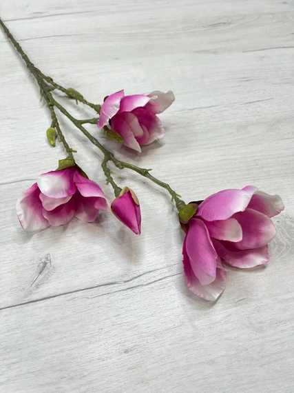 Ветвь с красными цветами 80 см., Christmas DeLuxe (87534)