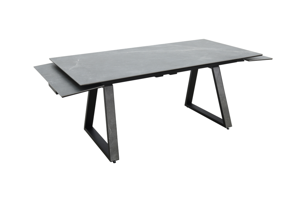 Стол Аврора Монако NEW, Керамогранит, Черный матовый муар/Bayona grey/