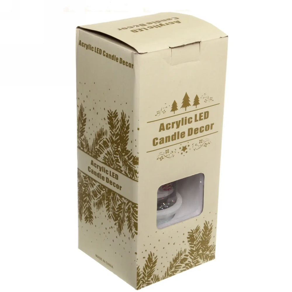Сувенир с подсветкой «Зимняя свеча» 25*9,5 см