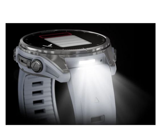 Умные часы Garmin Fenix 8, 43 мм, AMOLED, Silver with White Stone silicone band