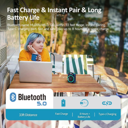 Беспроводная колонка Muzen Sticker красная