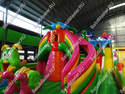 Коммерческий надувной батут "На страже добра 2" 30*9*7 м