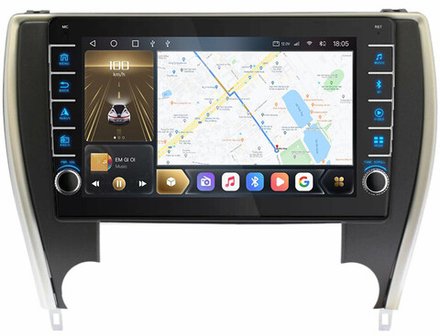 Магнитола для Toyota Camry 2014-2018 (USA) - Carmedia SF-1608A (крутилки) QLed, Android 10, ТОП процессор, CarPlay, SIM-слот