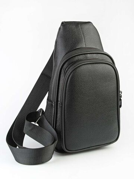 Сумка мужская нагрудная с из эко-кожи,универсальная, качественная