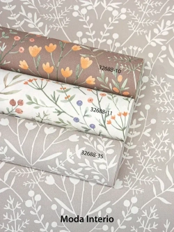 Обои флизелиновые, веточки на коричневом, прованс, метровые, для гостиной, Palantine (Moda interio)