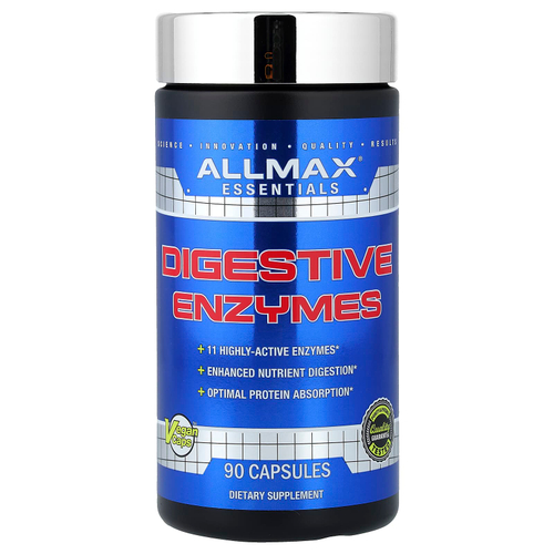 ALLMAX, Essentials, пищеварительные ферменты, 90 капсул